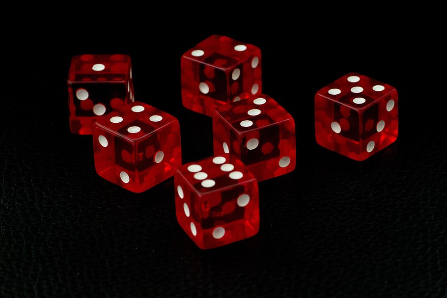 cube, red, crystal optics, gambling, craps, color, win, play HD wallpaper