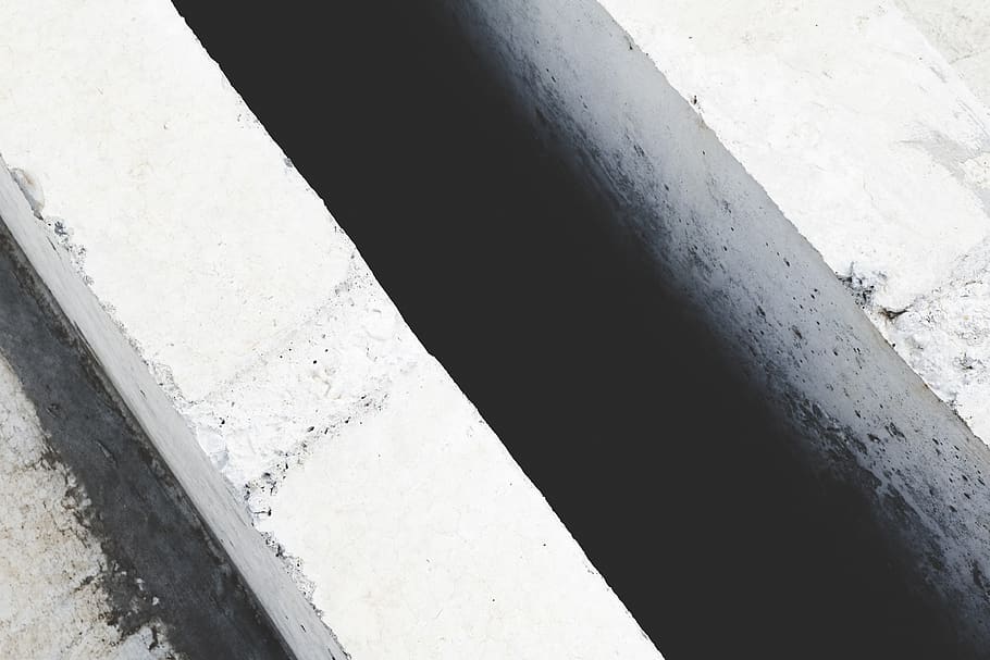black, white, minimal, light, shadows, cement, concept, abstract HD wallpaper