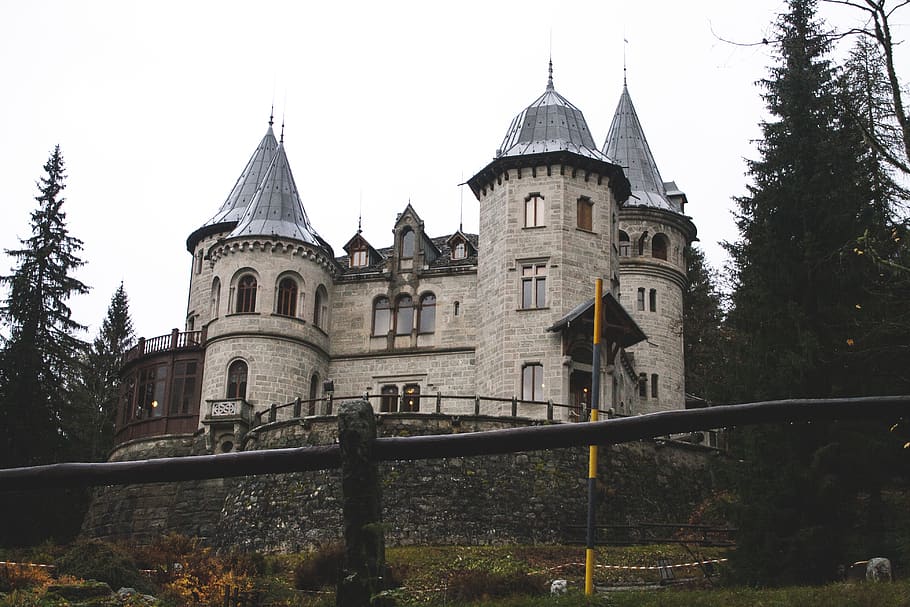 gray concrete castle during daytime, building, tower, steeple HD wallpaper