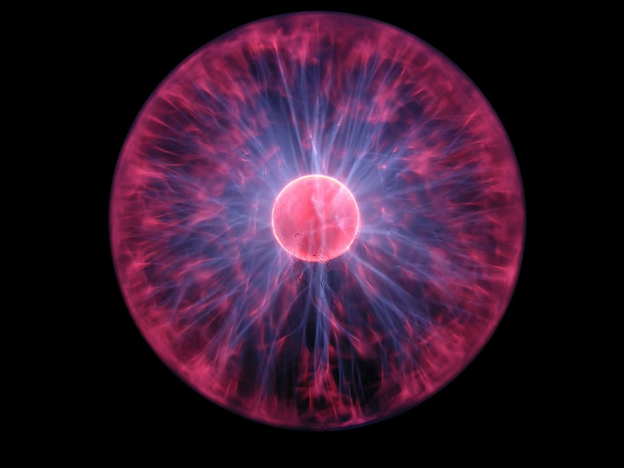 plasma, globe, electricity, black background, no people, studio shot HD wallpaper