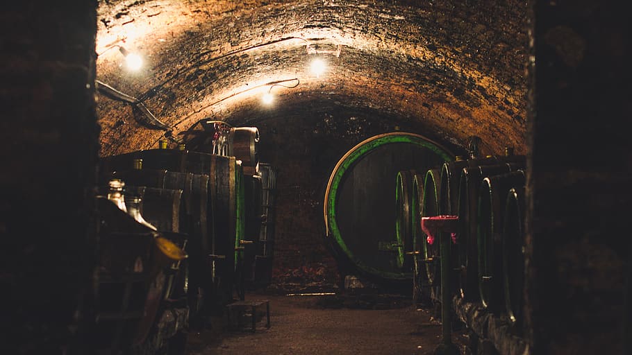 wine, wine cellar, illuminated, indoors, architecture, no people HD wallpaper