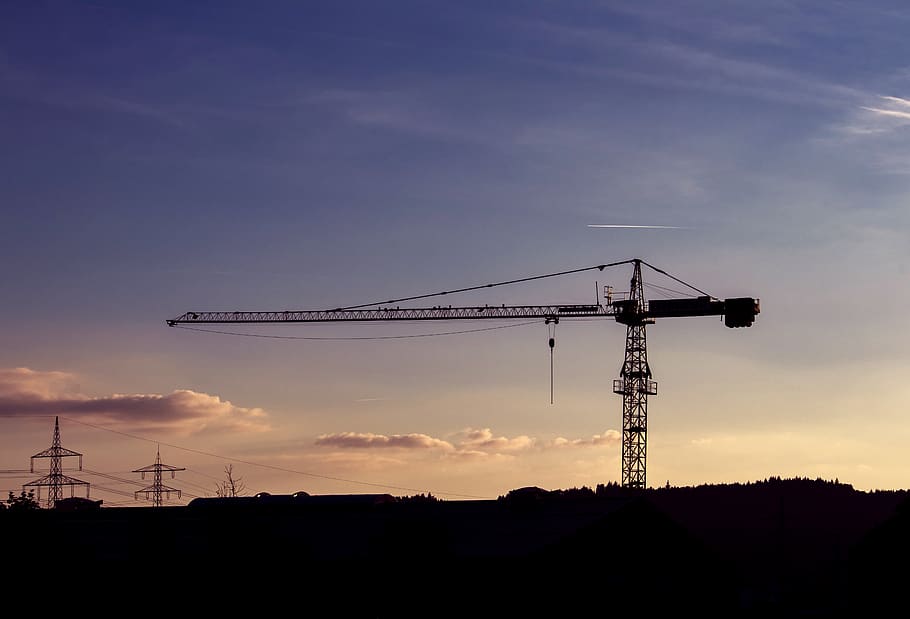 baukran, crane, site, load crane, technology, build, boom, construction work HD wallpaper