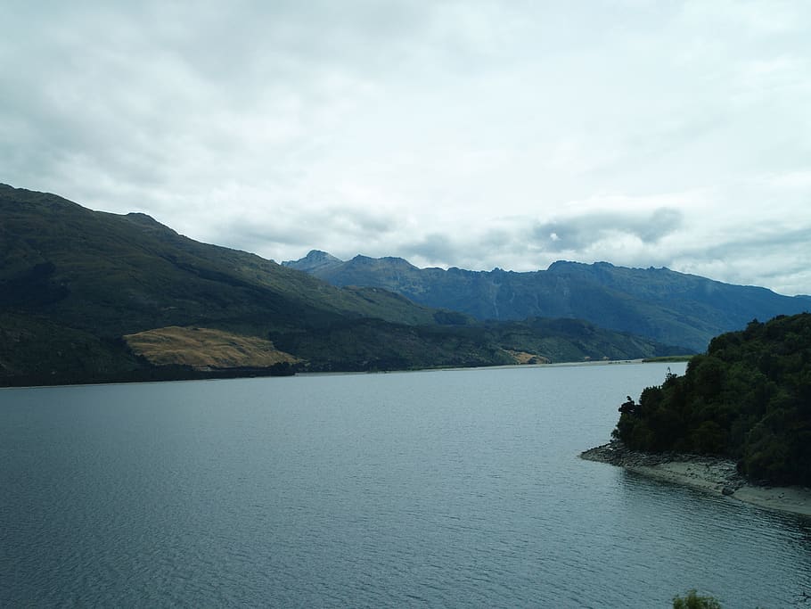 new zealand, lake wanaka, otago, water, beauty in nature, mountain, HD wallpaper