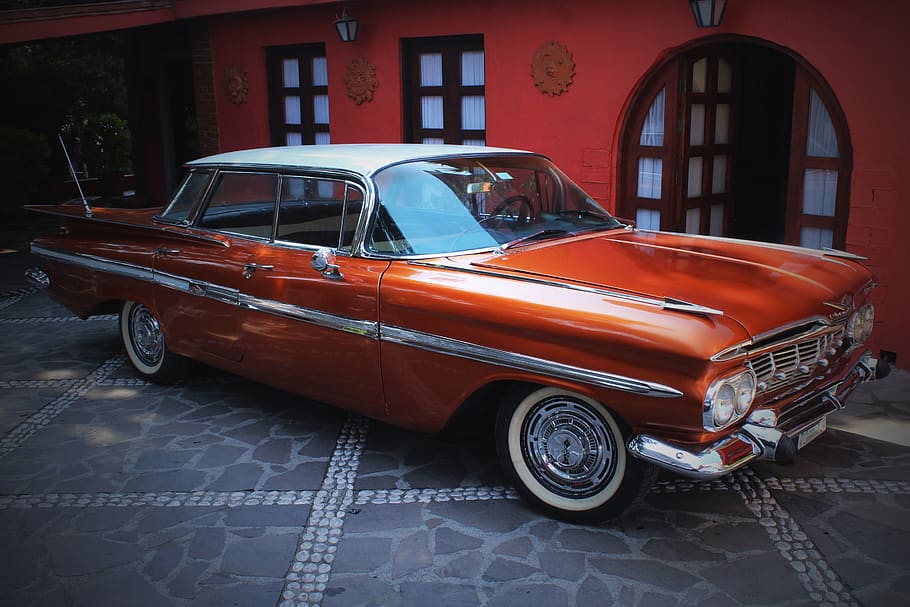 auto, classic, old, veteran, automotive, vehicle, car, retro HD wallpaper