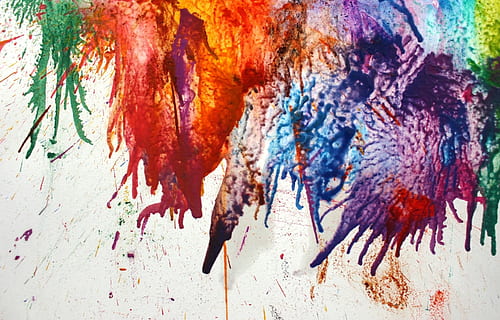 Random Colorful Paint Splat Background, splatter, blot, blob HD wallpaper