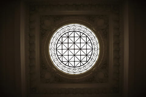 sunlight passing through round glass window, building, architecture HD wallpaper