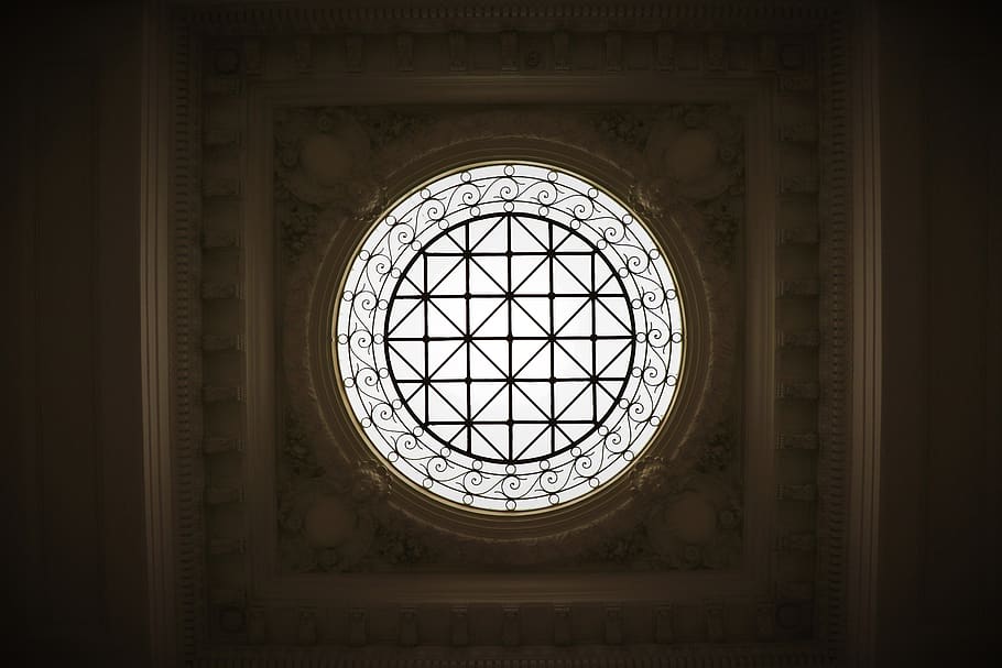 sunlight passing through round glass window, building, architecture HD wallpaper
