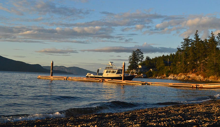 sunset beach, united states, anacortes, ocean, anacortes washington, HD wallpaper