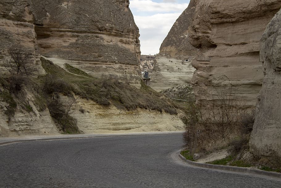 road, kennedy, nature, clouds, landscape, sky, travel, stone, HD wallpaper