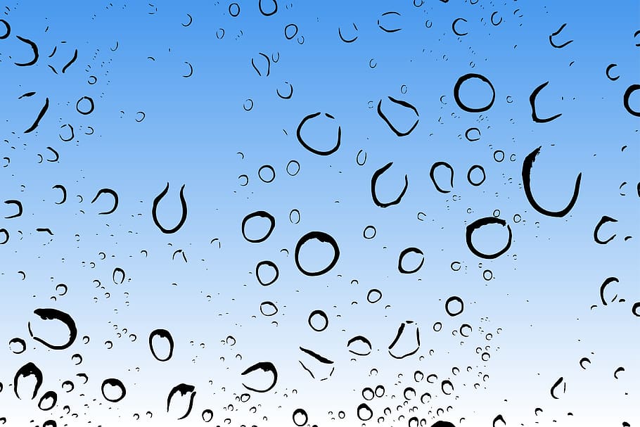 Water Dew Close-up Photo, blue, clean, clear, droplets, drops HD wallpaper