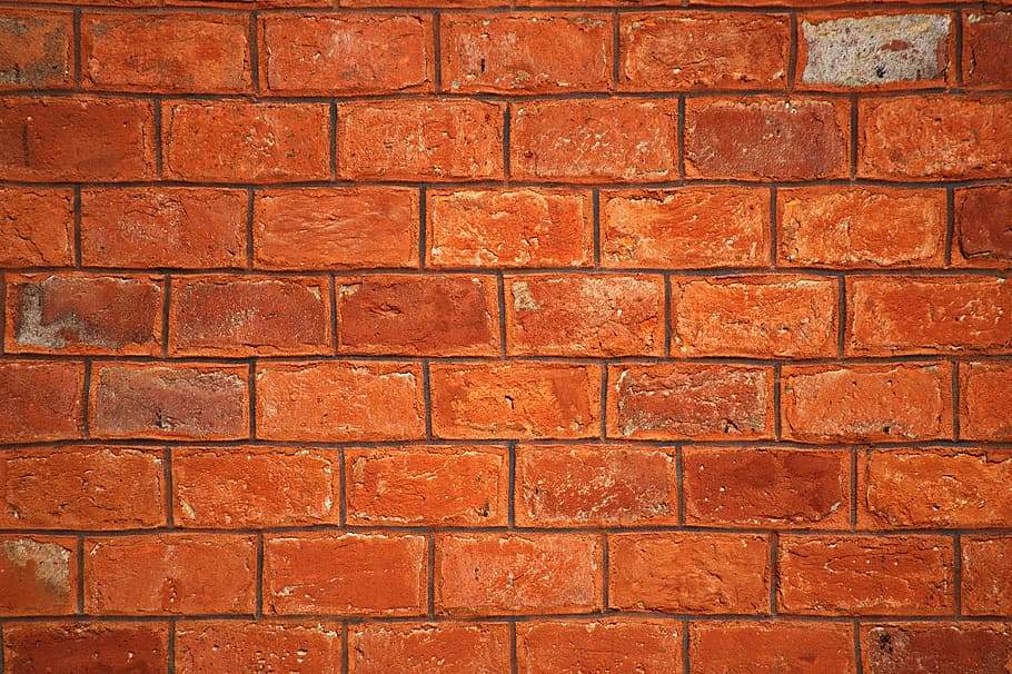 Brown Brick Wall, blocks, brickwall, brickwork, clay, concrete