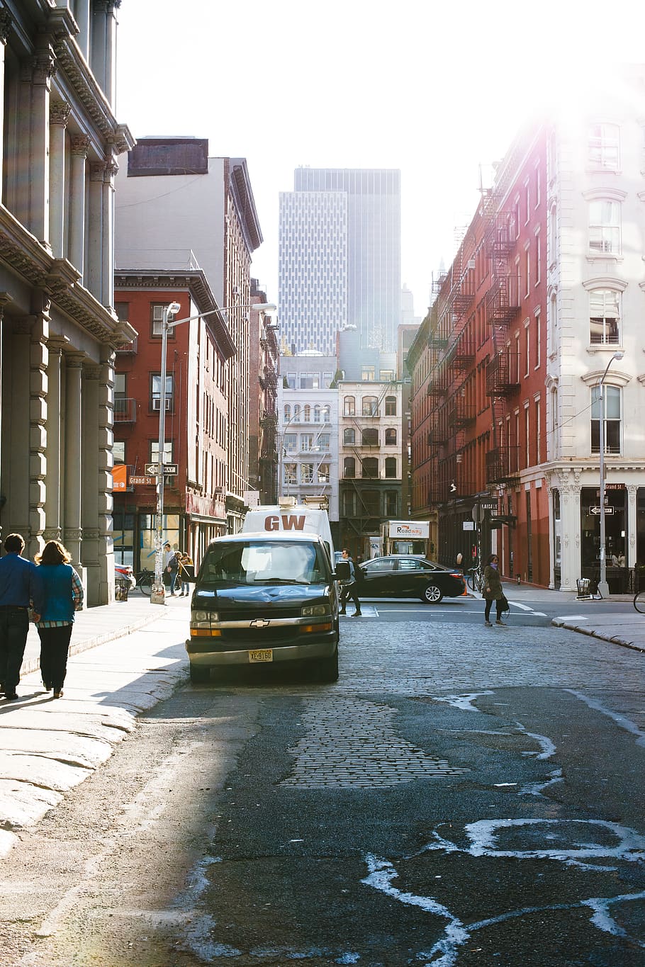 new york, united states, crosby street, light, sun, architecture, HD wallpaper