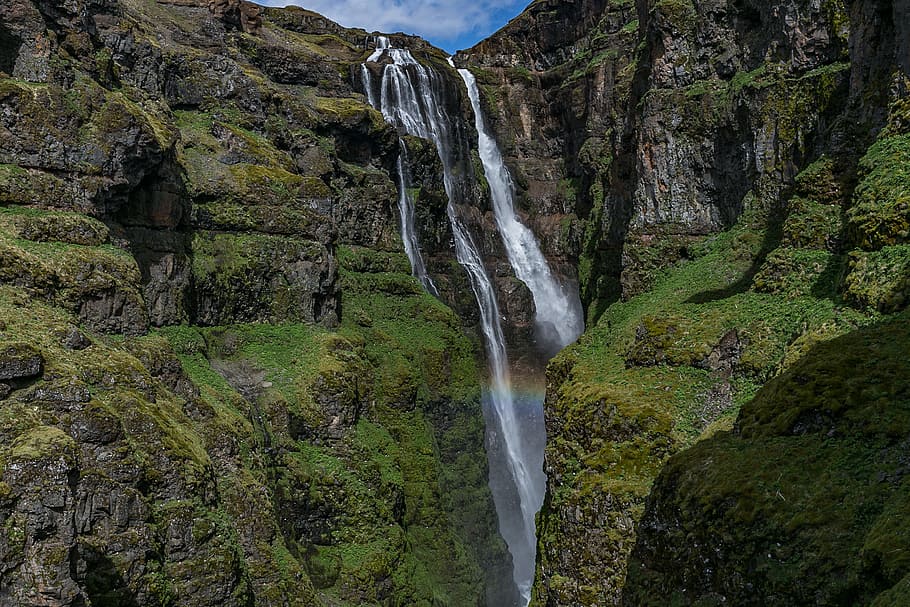 Landscape Photography of Waterfalls, adventure, cascade, daylight HD wallpaper