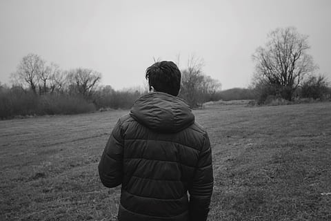 human, person, move, forest, field, alone, thoughtful, sad HD wallpaper