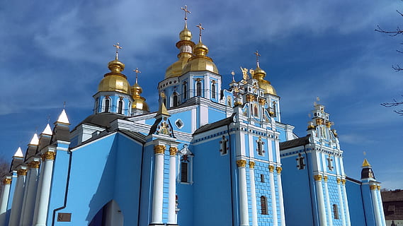 St. Michael's Golden-domed Monastery, Ukraine, ancient, architecture HD wallpaper