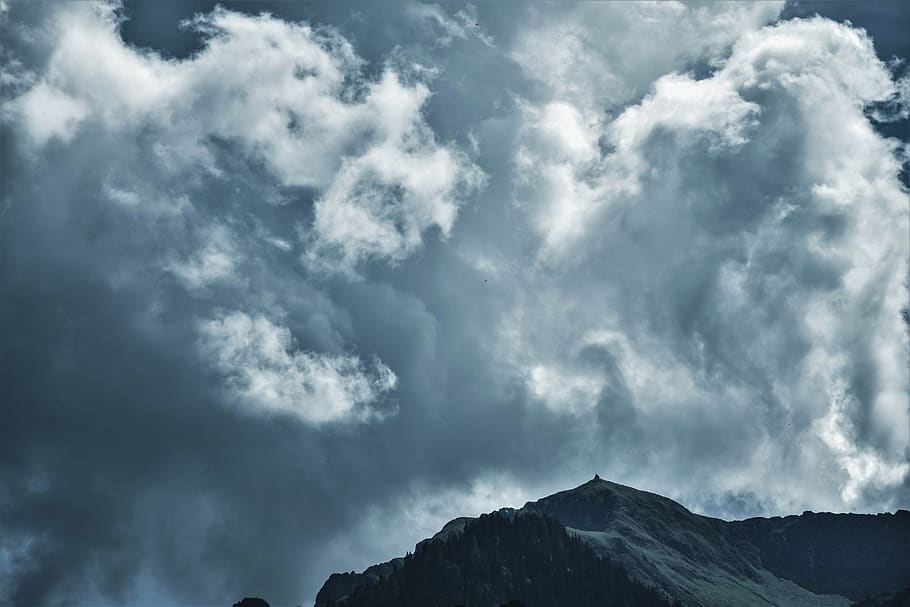 Photo of Cloudy Sky Under Mountain, clouds, daylight, high, landscape HD wallpaper