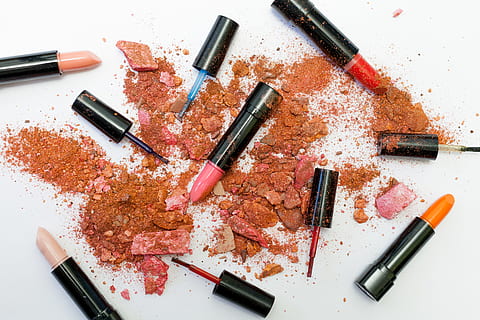 Assorted-cololr Lipsticks, background, beauty, blush, brush, colors HD wallpaper