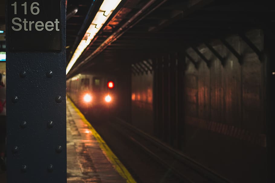 new york, united states, 116th street station, mta, train, tube, HD wallpaper