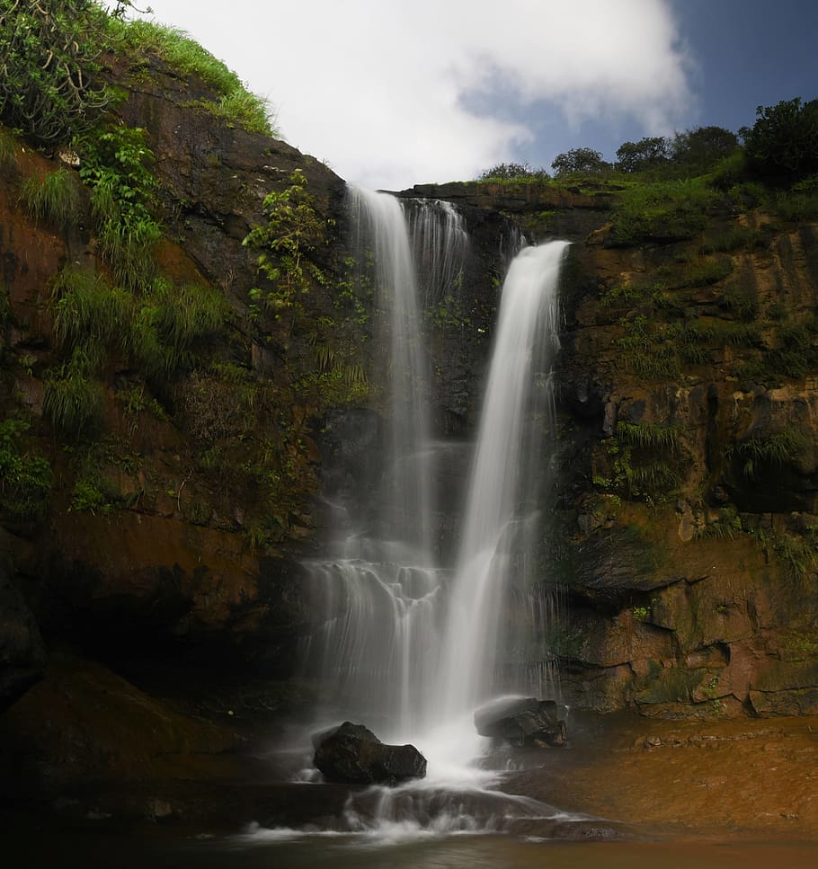 india, igatpuri, water, waterfall, motion, scenics - nature HD wallpaper