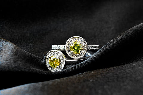 diamond, yellow, gold, ring, precious, jewellery, jewelry, custom HD wallpaper