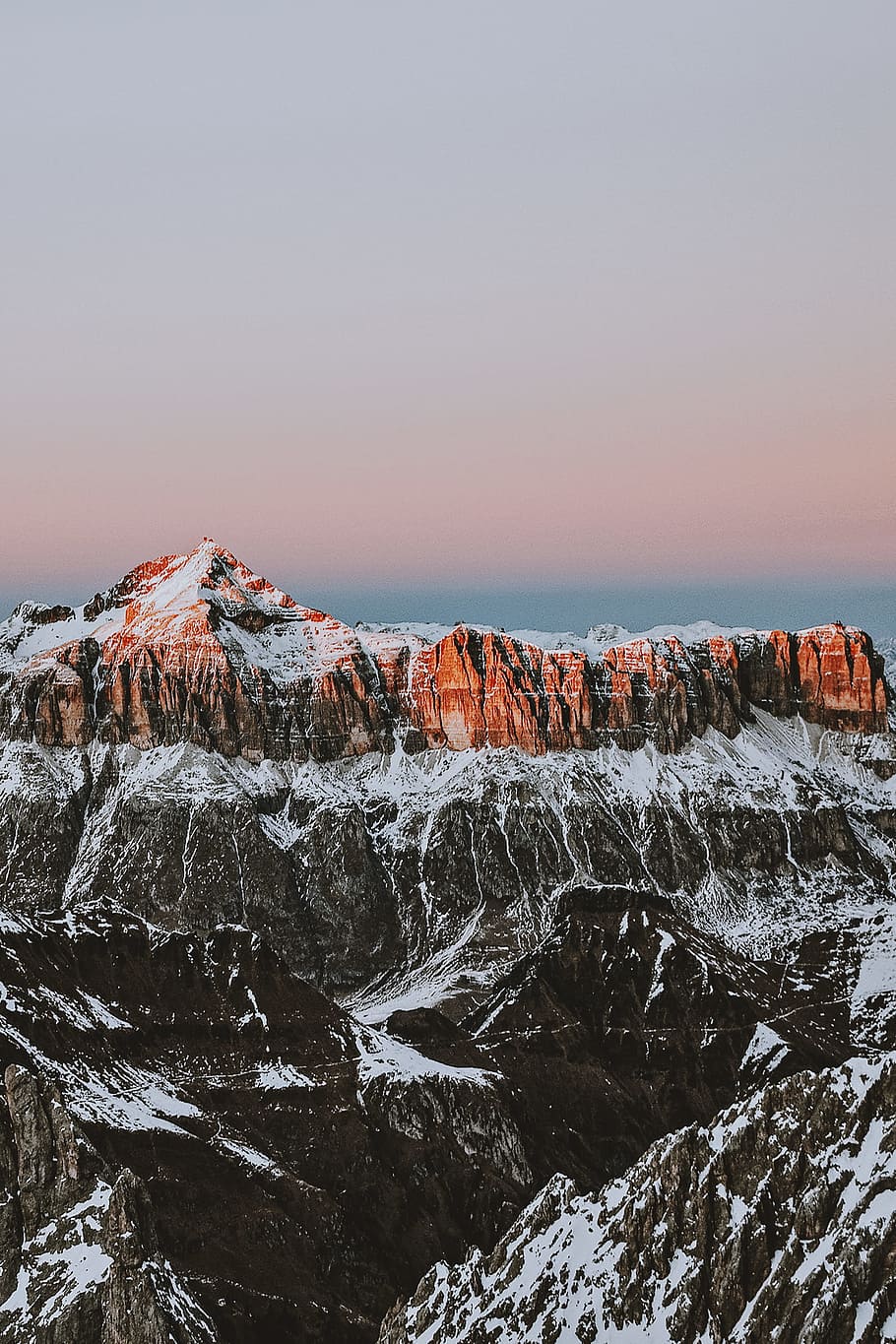 photography of mountains covered by snow at daytime, alp, ridge HD wallpaper