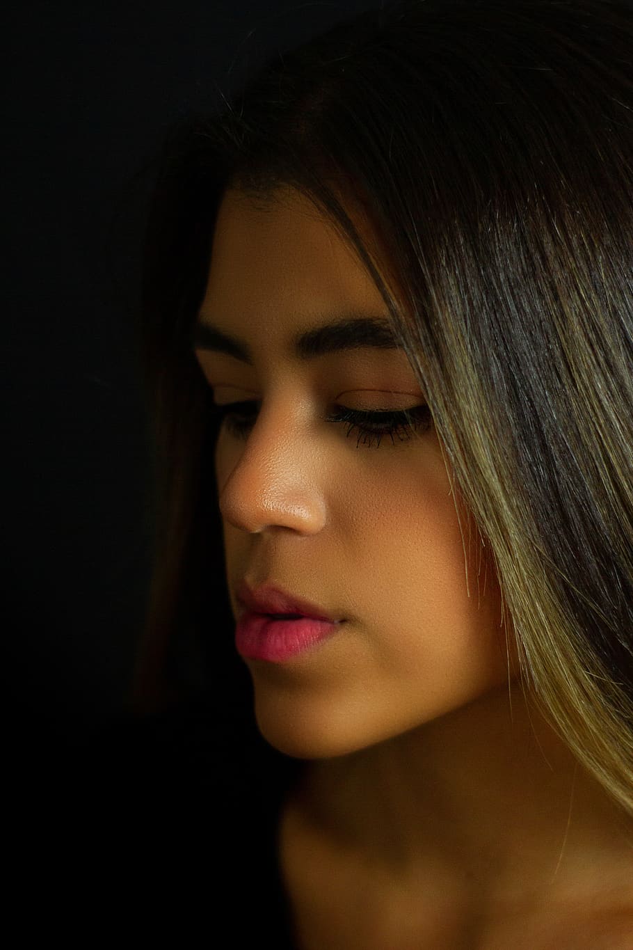 person, human, face, lip, mouth, finger, photo, photography HD wallpaper