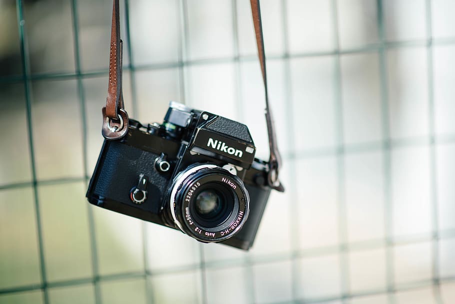 nikon, nikon camera, bokeh, grey, camera - photographic equipment HD wallpaper