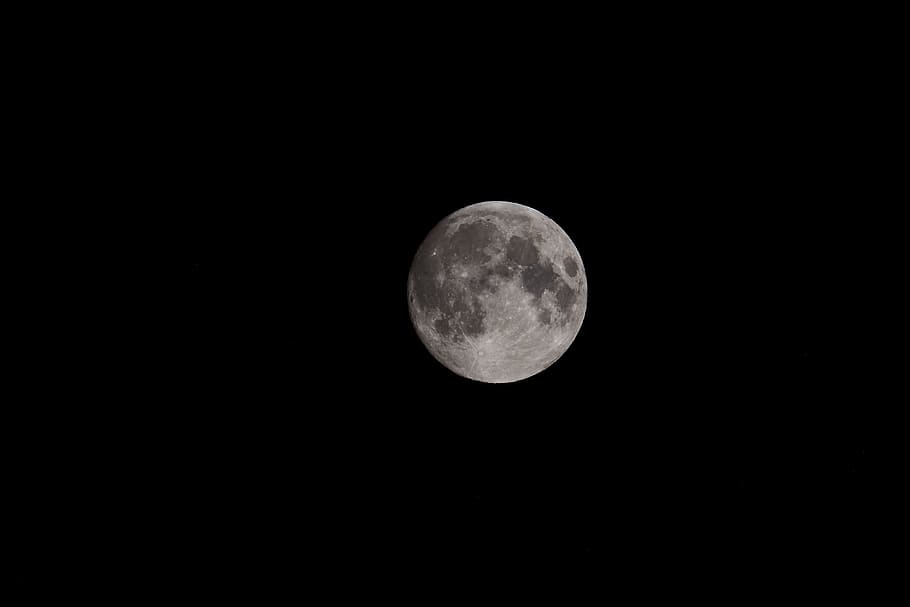 full moon during nighttime, outdoors, universe, space, outer space HD wallpaper