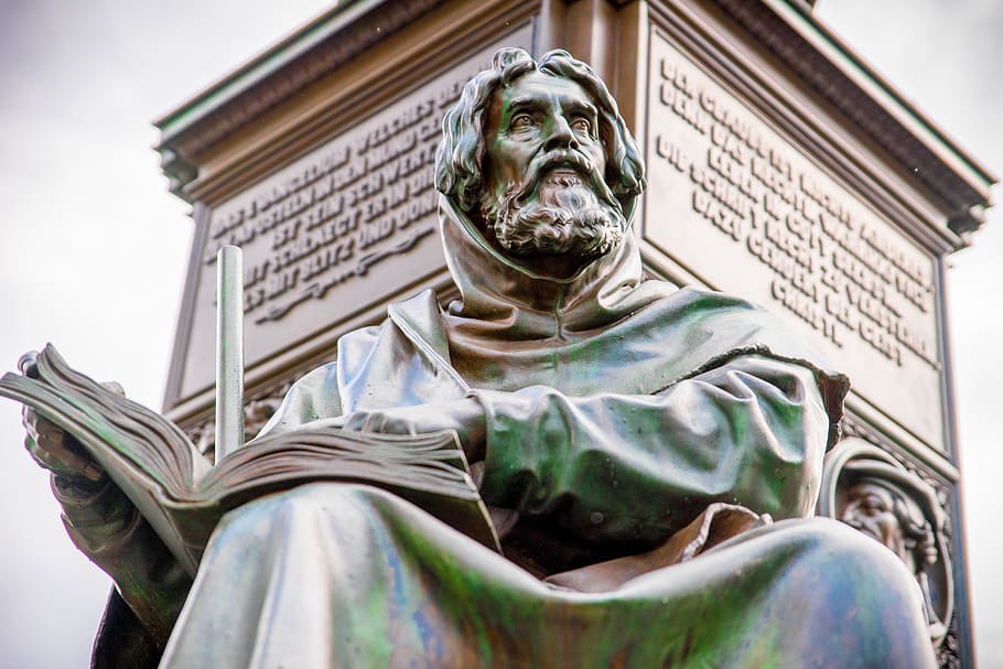 sculpture, statue, art, architecture, travel, waldus, reformation HD wallpaper