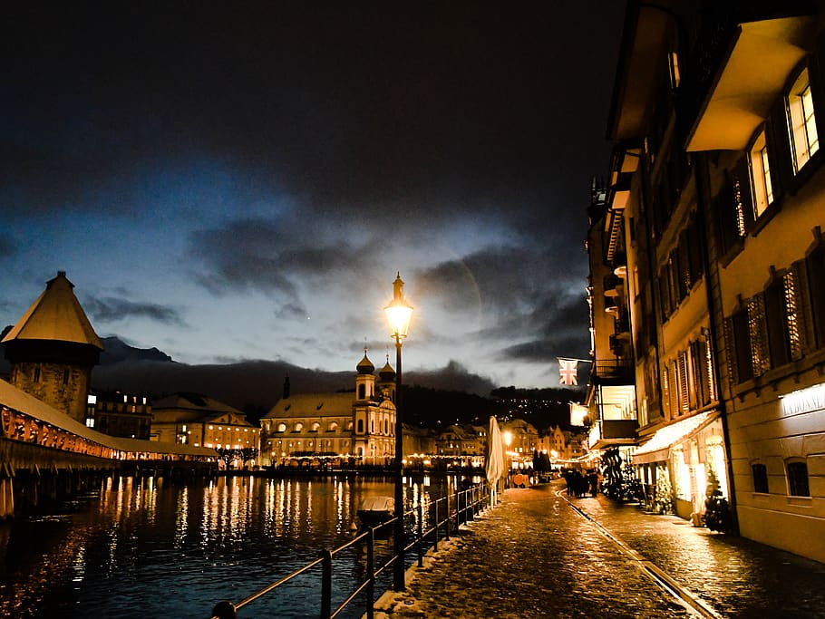 switzerland, lucerne, sidewalks, architecture, building exterior HD wallpaper