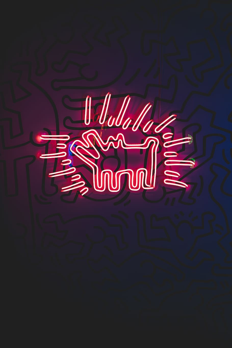 red neon signage, text, communication, illuminated, western script HD wallpaper