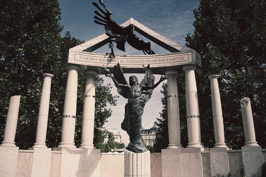 budapest, hungary, budapeşte, trees, statue, vscocam, sculpture HD wallpaper