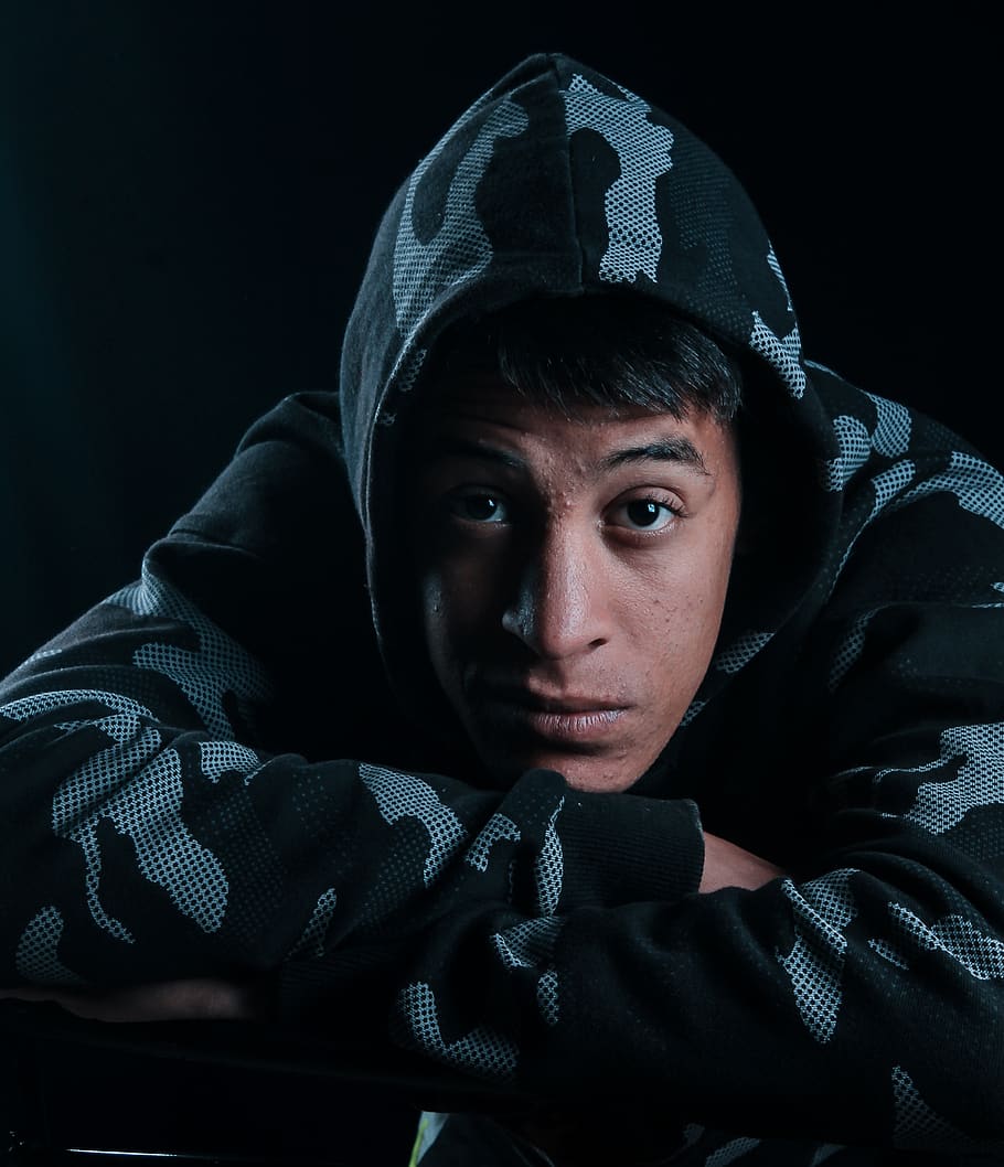 algeria, tlemcen, look, simple, black, dark, portrait, hood HD wallpaper