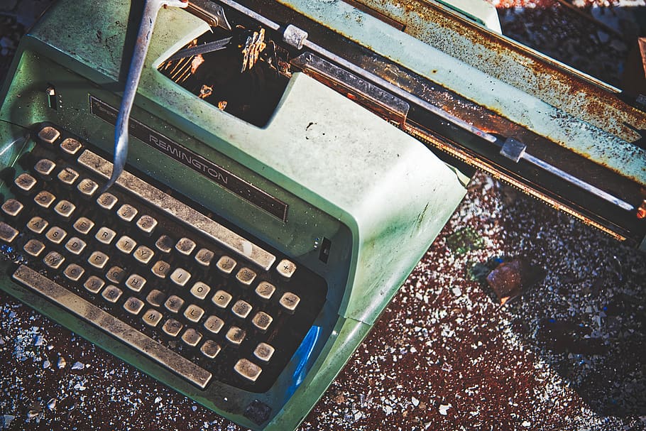 green typewriter, computer keyboard, electronics, hardware, computer hardware HD wallpaper