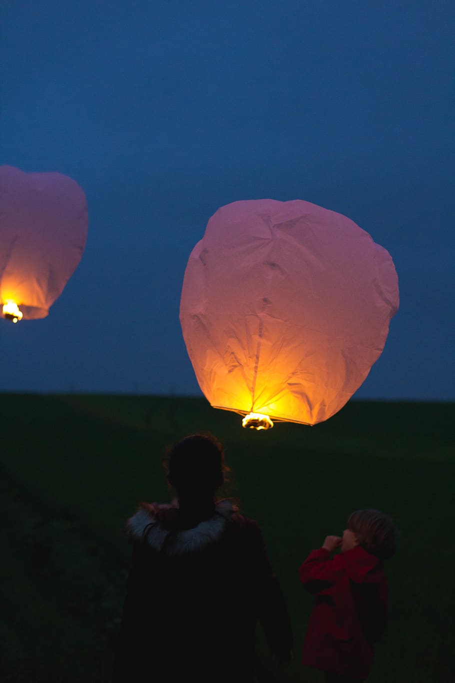 france, real people, sky, rear view, men, illuminated, nature HD wallpaper