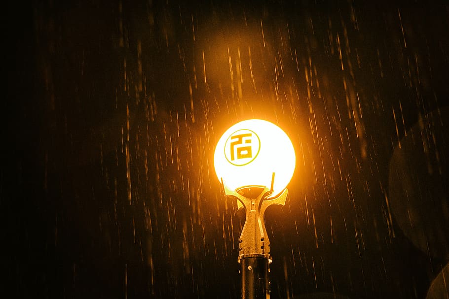 nikko, japan, light, night, rainy, no people, orange color HD wallpaper