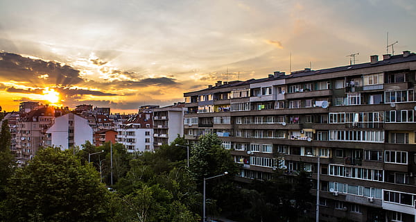bulgaria, sofia, city, sunset, landscape, urban, architecture HD wallpaper