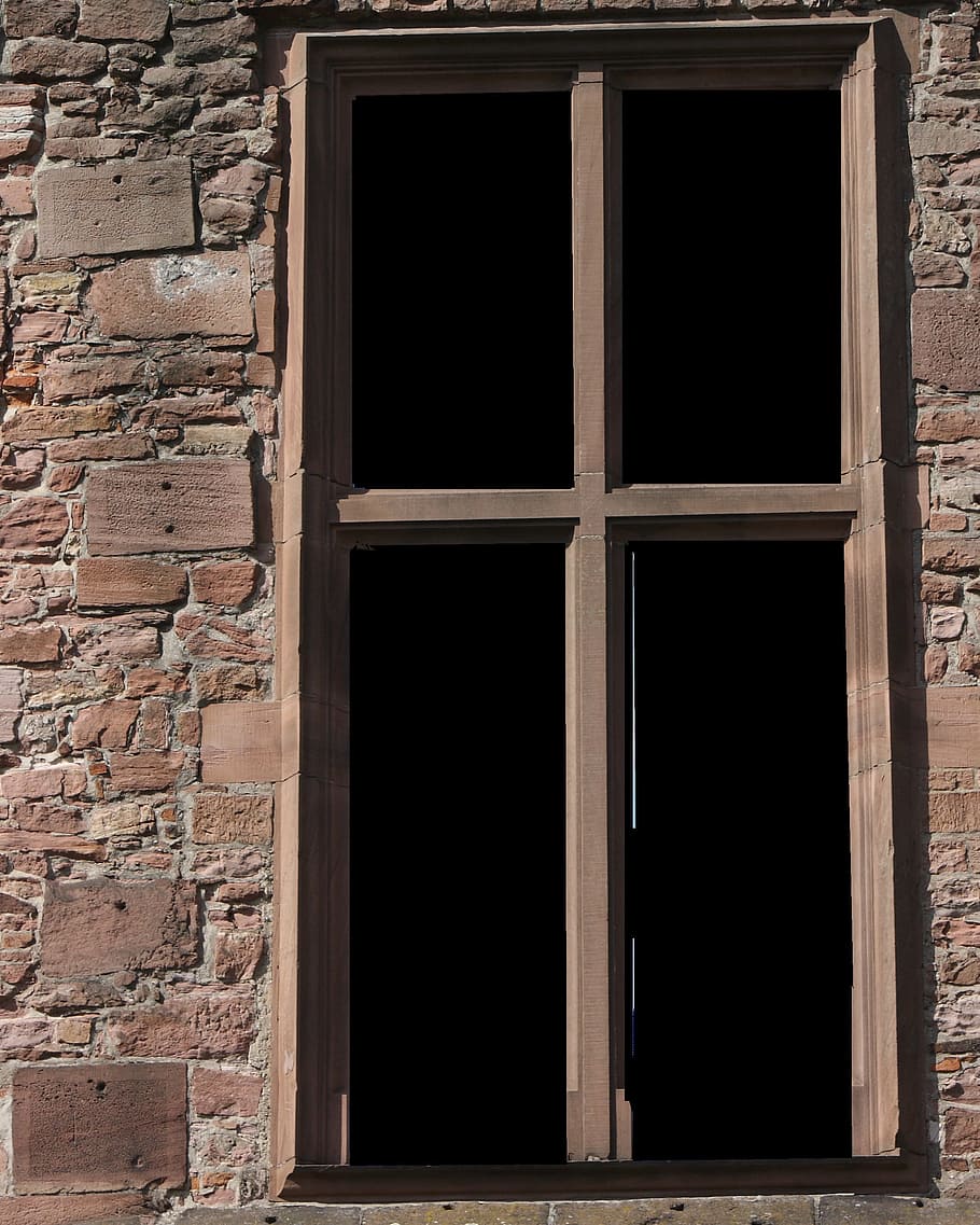Closed Glass Window, brick, building, architecture, built structure HD wallpaper