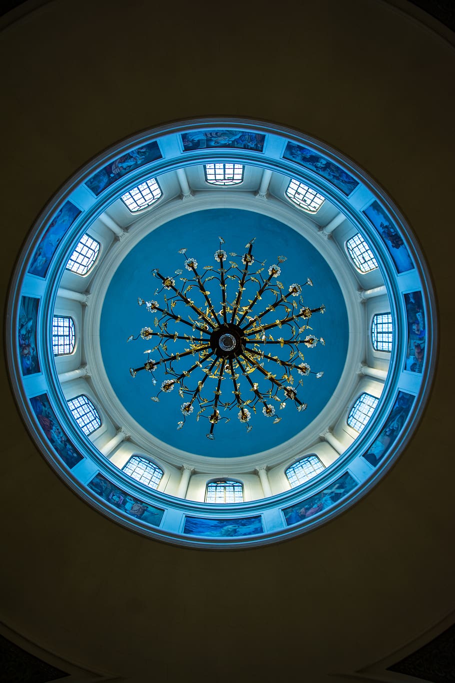 argentina, palermo, blue, window, chandelier, architecture HD wallpaper