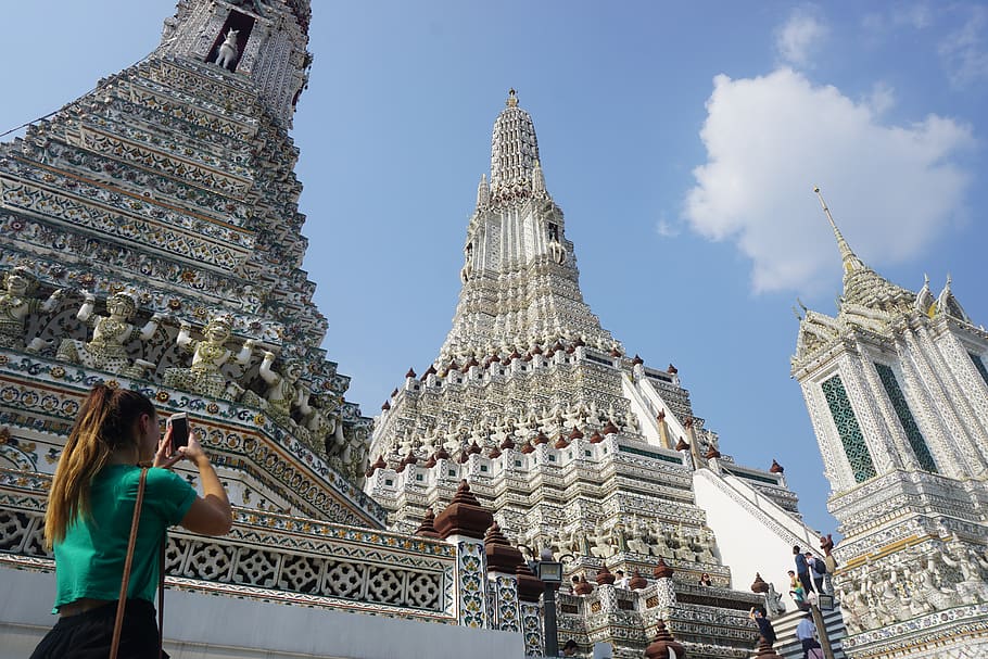 architecture, building, temple, human, person, worship, shrine HD wallpaper