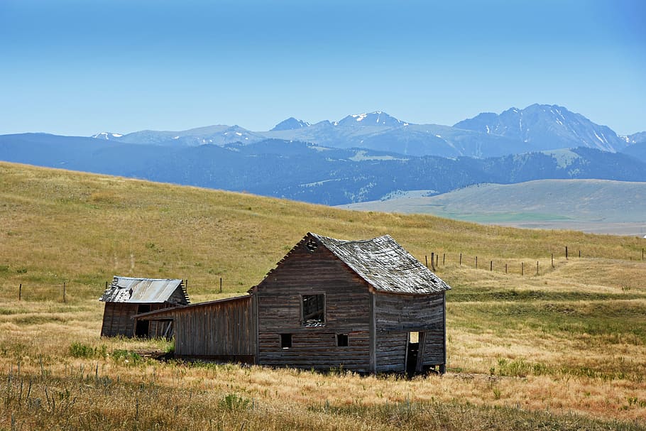 barn, landscape, farm, horizontal plane, nature, agriculture HD wallpaper