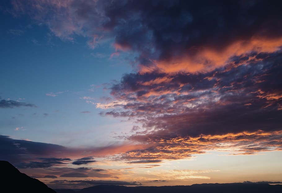 cloudy sky, nature, dawn, dusk, sunset, outdoors, red sky, sunrise HD wallpaper