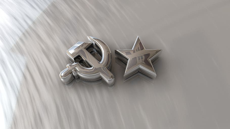 glitter, star, sickle, hammer, indoors, no people, metal, close-up HD wallpaper