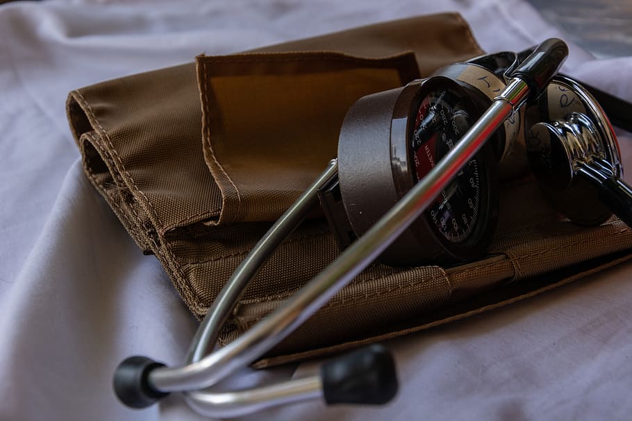 black stethoscope, indoors, still life, no people, high angle view HD wallpaper