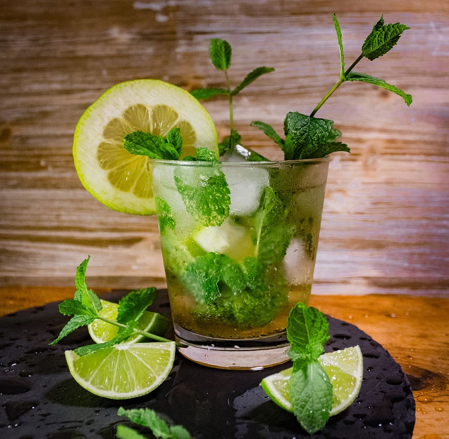 mojito, rum, cocktail, bar, glass, cold, summer, drink, mint, HD wallpaper