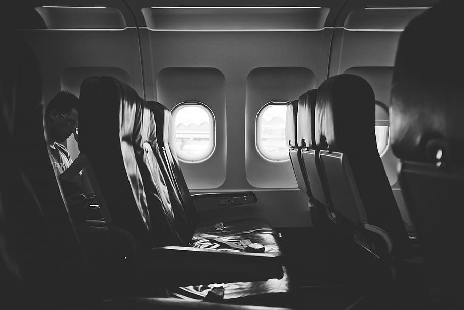 airline, flight, window, plane, airplane, vehicle interior HD wallpaper