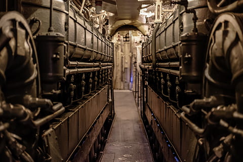 Inside the submarine, atlantic, background, boat, captured, charge HD wallpaper