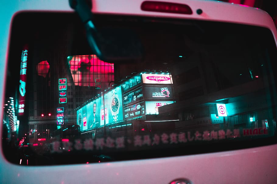 bus., lights., illuminated, transportation, mode of transportation HD wallpaper