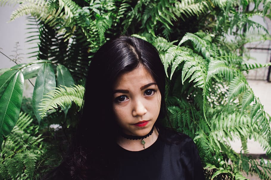 indonesia, bandung, portrait, plant, young adult, real people