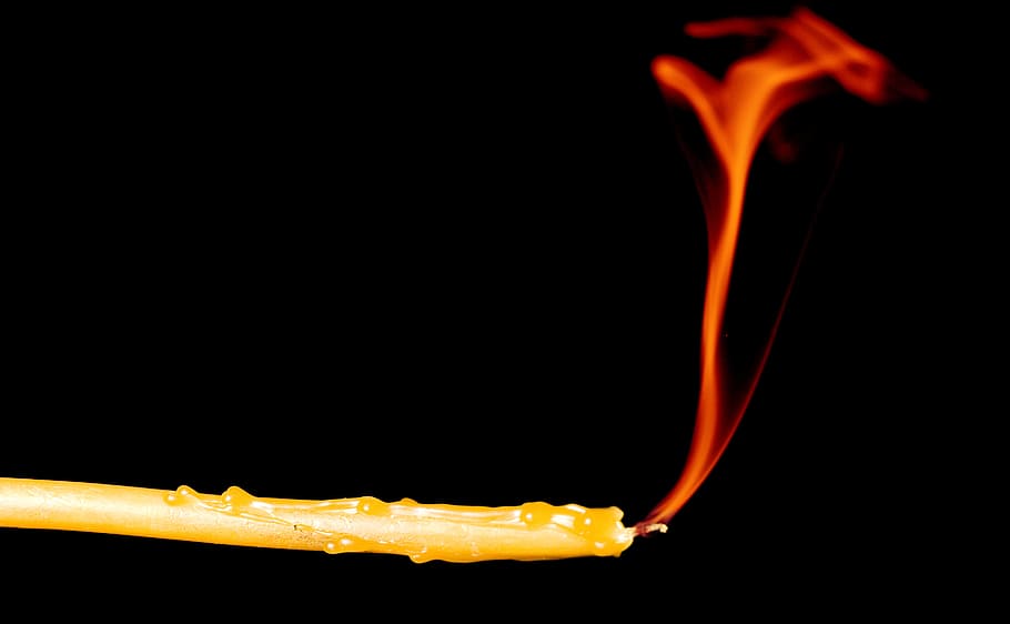 black, background, wax, dark, isolated, candle, smoke, studio shot HD wallpaper